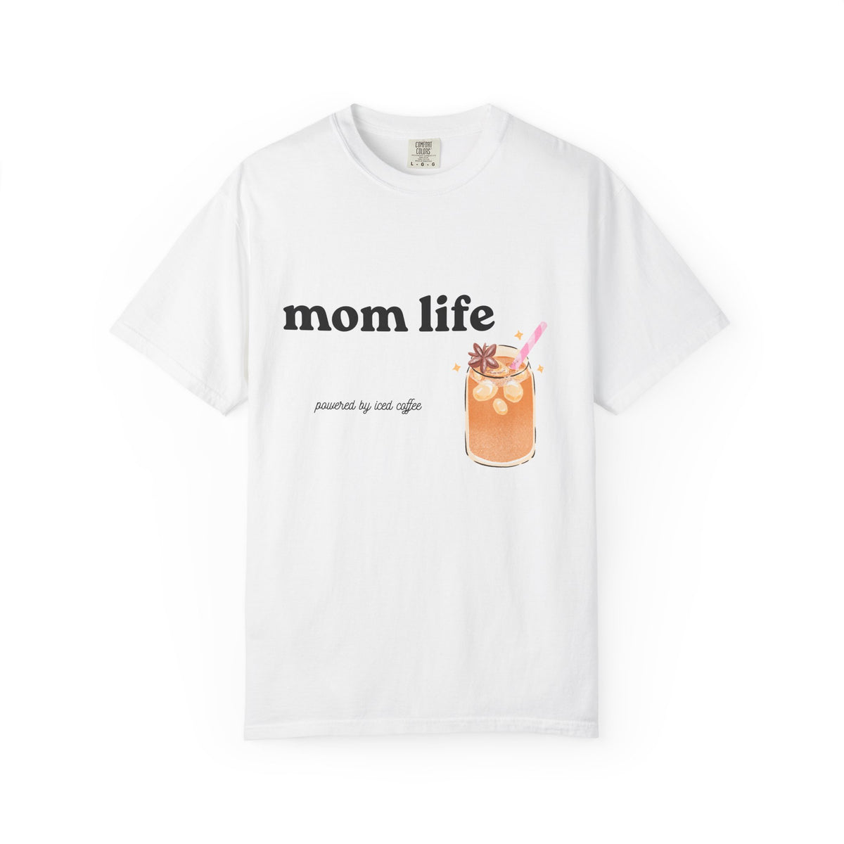 Mom Life Iced Coffee Illustration T-Shirt | Mom Life Tee