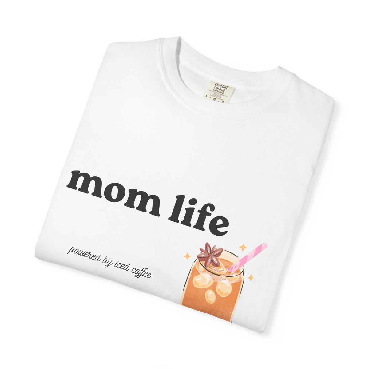 Mom Life Iced Coffee Illustration T-Shirt | Mom Life Tee